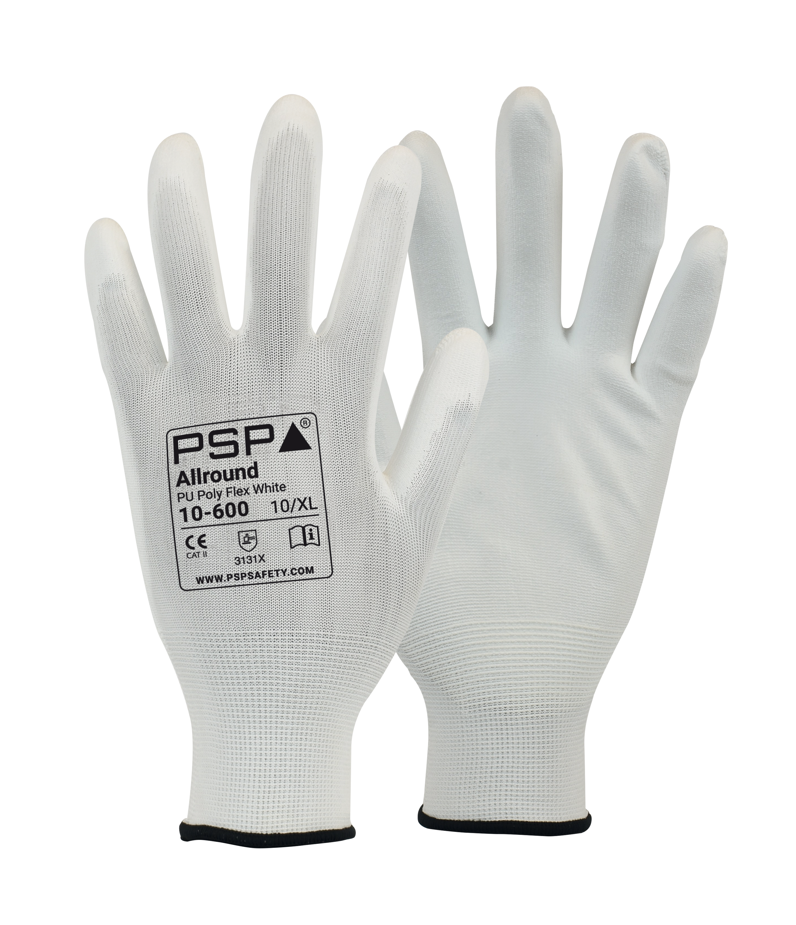 10-600 Allround PU White Werkhandschoen - Afbeelding 3