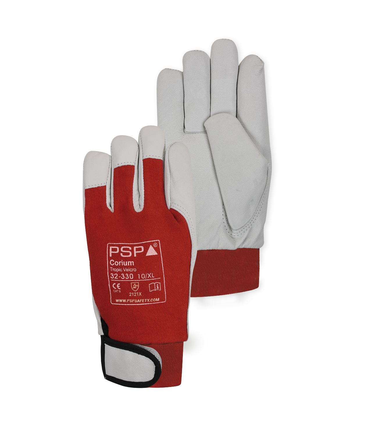 32-330 Lederen tropic werkhandschoen met Velcro sluiting
