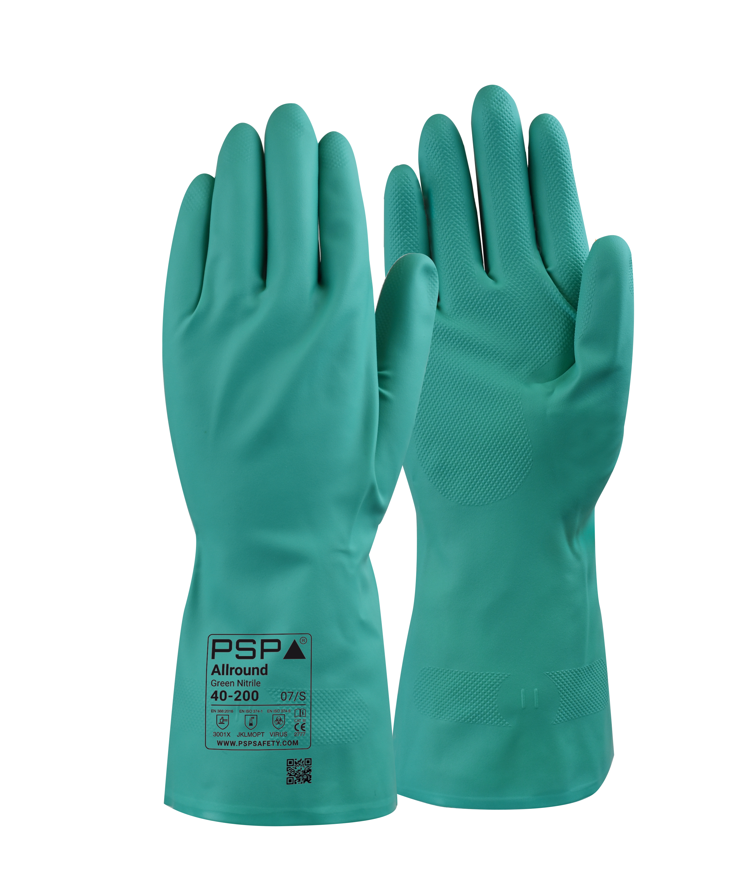 40-200 Groene Nitril Werkhandschoen - Image 4